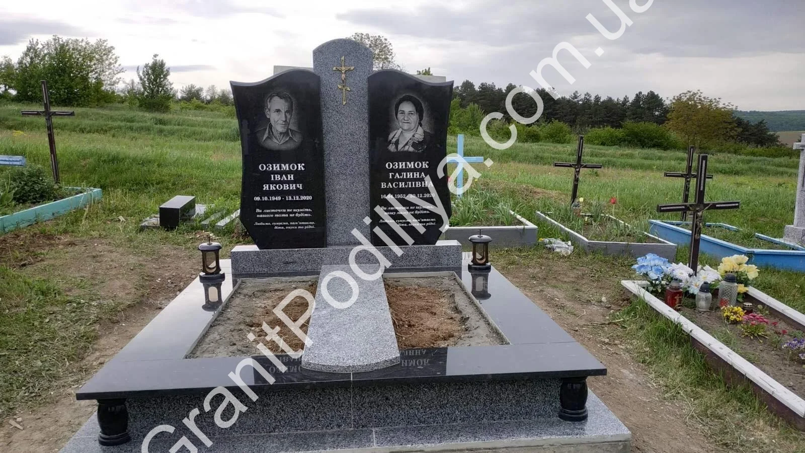 Подвійний пам'ятник з граніту - Кам'янець-Подільський | GranitPodillya